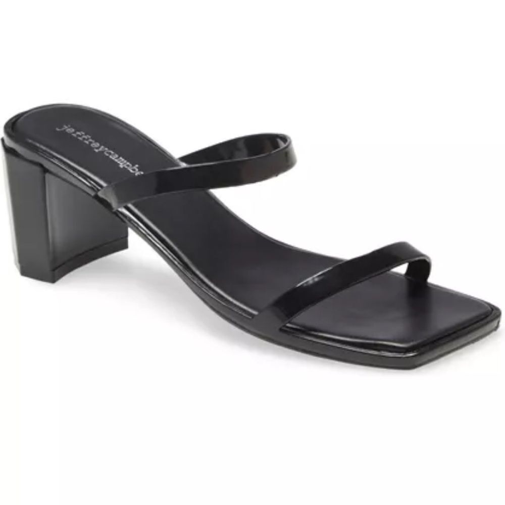NEW REVOLVE Jeffery Campbell Black Hera-Hi Jelly Stiletto Strappy Sandal 7